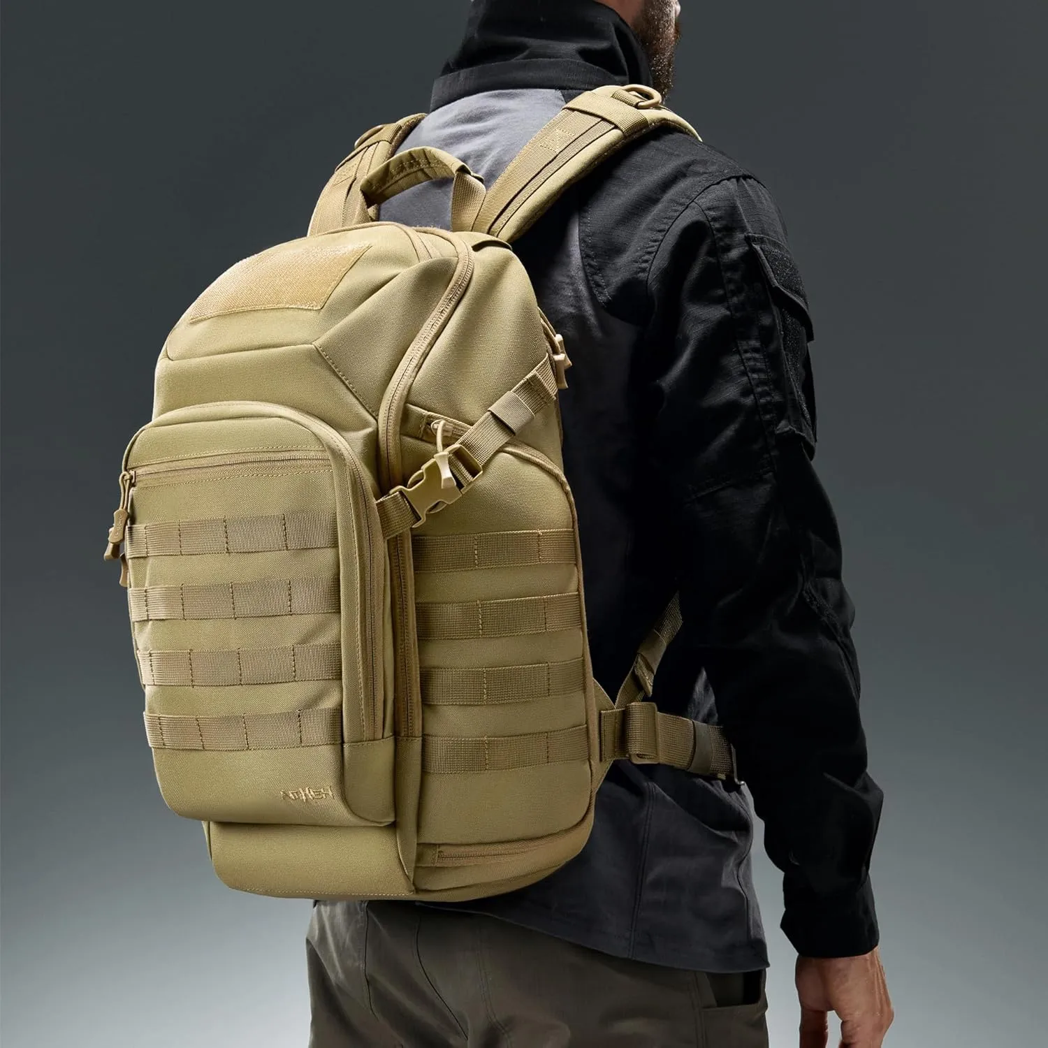Tactical Backpack Military Army Molle Day Assault Pack Daypack Rucksack Survival Bugout Emergency Go Bag 32L (Tan)