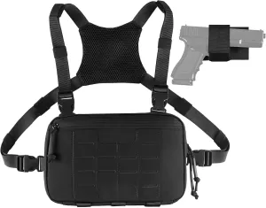 Tactical Chest Pack 2L Utility Molle Chest Rig CCW Chest Pouch Hiking Hunting Fishing Running Bag EDC Outdoor Pack