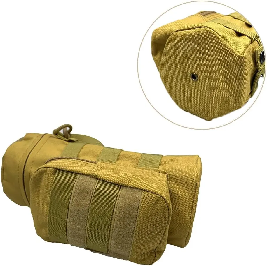 Tactical Molle Water Bottle Holder Pouch Hydration Carrier Bag Tactical EDC Water Bottle Carrier with Detachable Shoulder Strap for Hiking Camping Outdoor Sport Travel