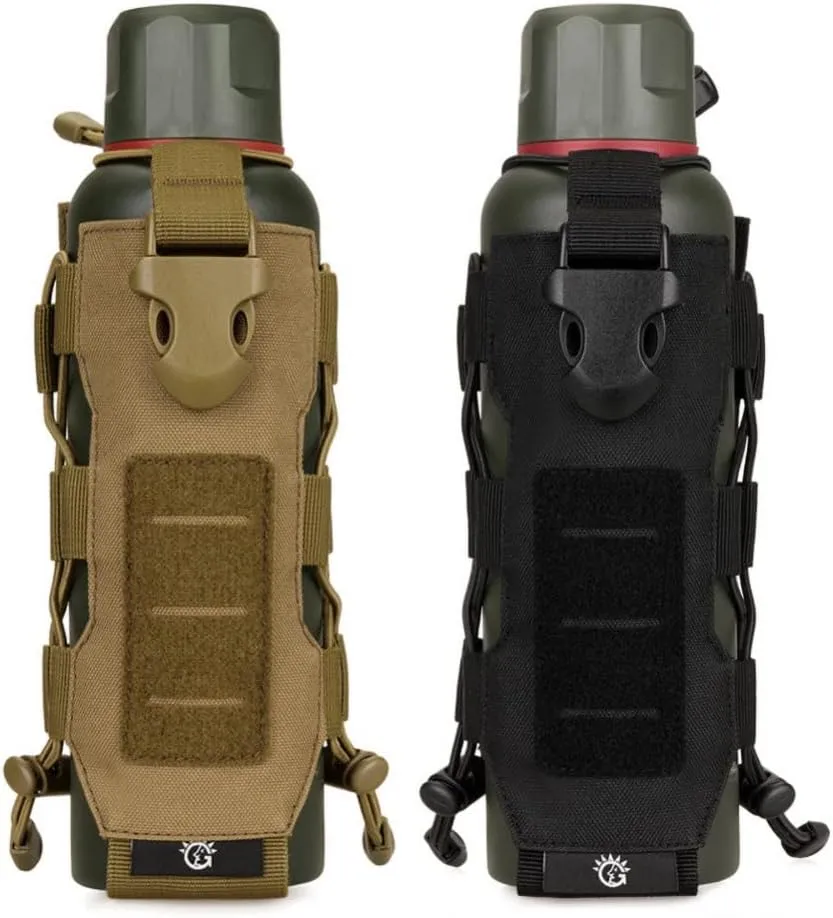 Tactical Molle Water Bottle Nylon Pouch 0.3L-0.8L Canteen Cover Holster Travel Kettle Bag with Molle System