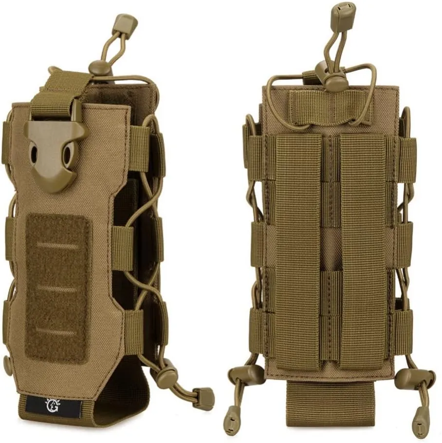 Tactical Molle Water Bottle Nylon Pouch 0.3L-0.8L Canteen Cover Holster Travel Kettle Bag with Molle System