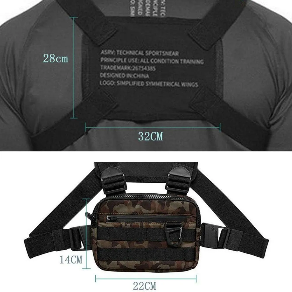 Tactical Running Backpack Vest Cell Phone and Accessories Holder Lightweight Pack for Walking Cycling