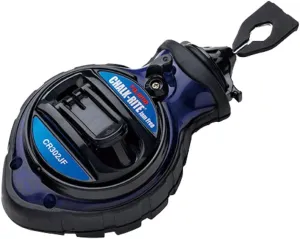 Tajima Chalk Line - Chalk-Rite Jam Free Chalk Box with Ultra Thin 0.5mm Snap Line & Five Gear Quick Retrieval - CR302JF