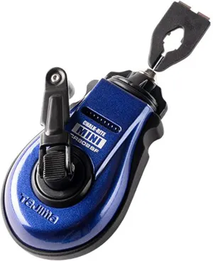 TAJIMA Chalk-Rite MINI Snap-Line - Ultra-Thin .5 mm Chalk Box with Steamlined Design & Ultra-Thin Line - CR802SFB