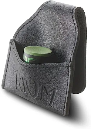 Taom TMCH Black Cue Chalk Pouch Bag Leather Billiards Pool Chalk Holder