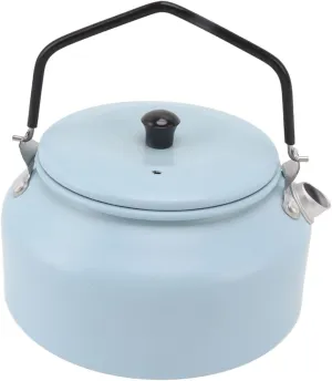 Tea Pot, 0.9L Capacity Lightweight Camping Kettle with Storage Bag for Fishing for Picnic for Hiking (Sky Blue)