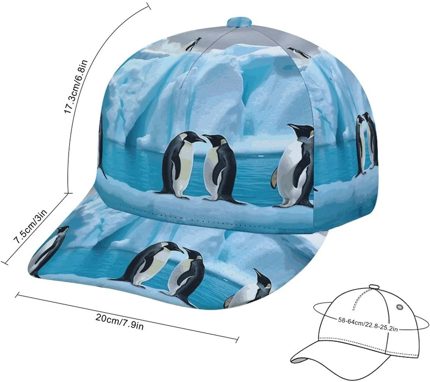 The Iceberg Baseball Cap Adjustable Golf Dad Hat Sports Cap Outdoor for Running Workouts