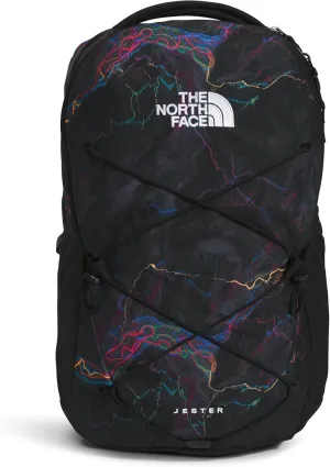 THE NORTH FACE Jester Commuter Laptop Backpack, TNF Black Trail Glow Print/TNF Black, One Size