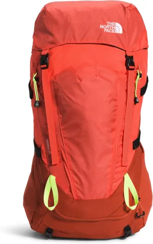 THE NORTH FACE Women's Terra 55 Backpacking Backpack, Retro Orange/Rusted Bronze/LED Yellow, Medium/Long