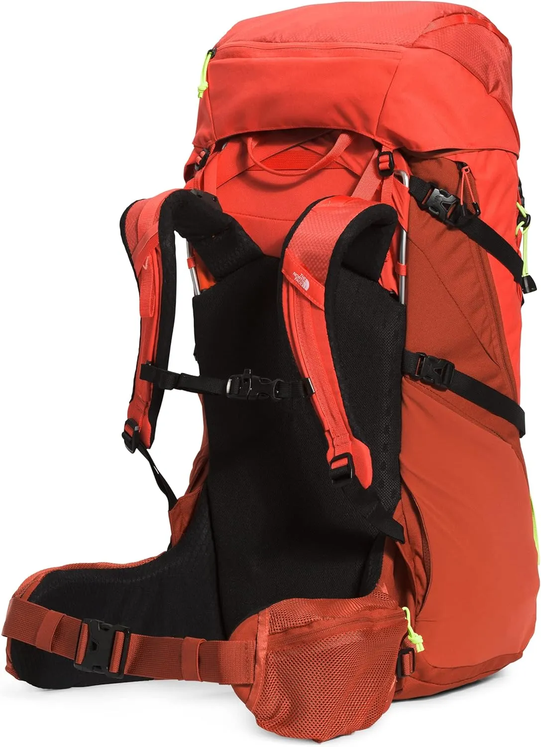 THE NORTH FACE Women's Terra 55 Backpacking Backpack, Retro Orange/Rusted Bronze/LED Yellow, Medium/Long