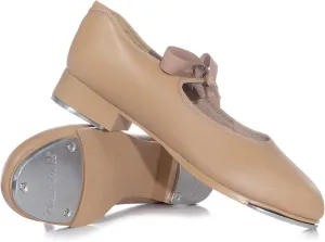 Theatricals Womens Tap Star Ribbon Tie Elastic Tap Shoes