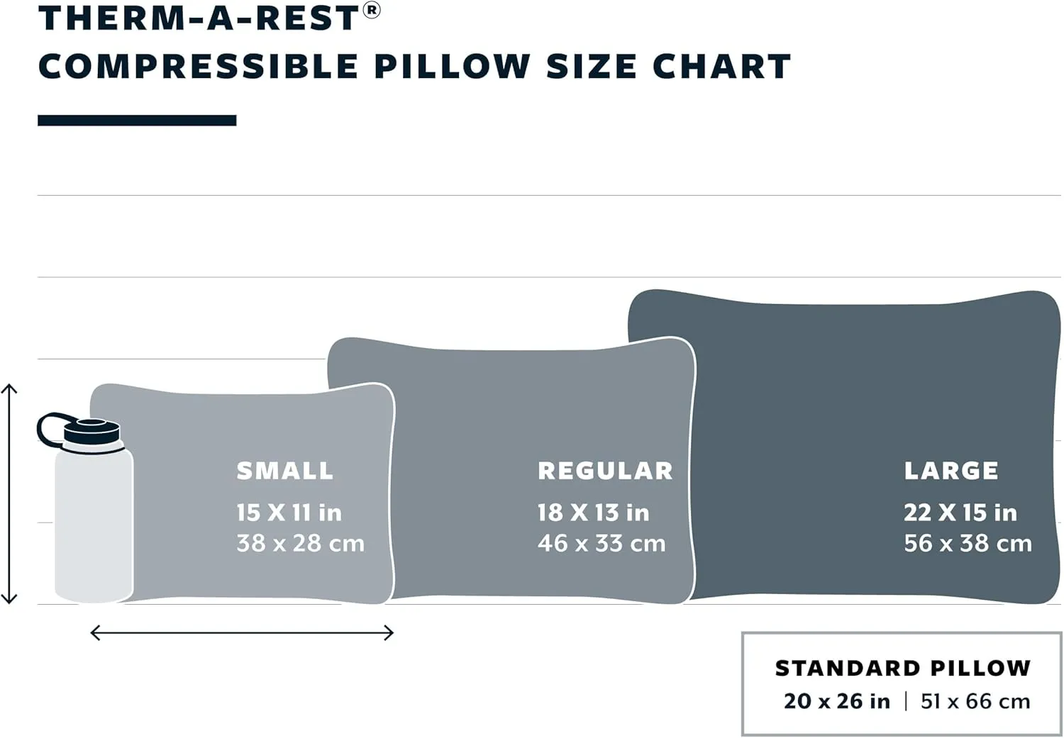 Therm-a-Rest Compressible Cinch Camping and Backpacking Pillow, Small - 12 x 16 Inch, Outerspace