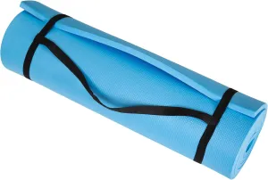Thick Yoga Mat - Double Sided 1/2-Inch Workout Mat - 72x24-Inch Exercise Mat for Home Gym Fitness or Pilates with Carrying Strap by Wakeman