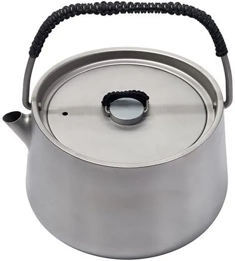 Titanium teapot coffee pot kettle lightweight teapot tea 1L