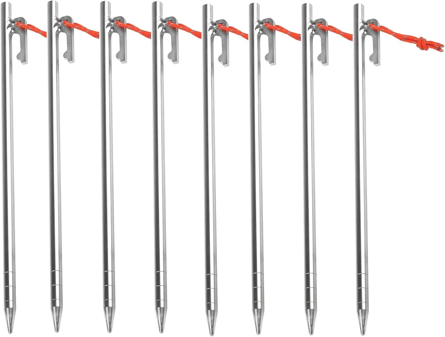 Titanium Tent Stakes Heavy Duty 9.8 inch Camping Tent Pegs (8)