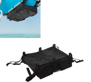 Topyond T-Top Storage Bag for Boat, 600D Oxford Cloth Life Jacket Organizer with 4 Pockets & Elastic Rope, Marine Gear Storage Accessories for Boating Fishing Camping​​