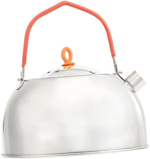 Toyvian Lightweight Stainless Steel Mini Portable Teapot for Outdoor Camping Hiking Durable Water Kettle Compact Design for Tea Coffee for Travel Adventures