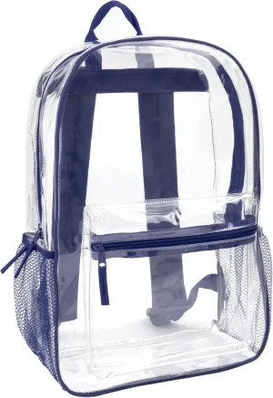 Trail maker Clear Backpack Heavy Duty with Padded Straps, Side Pockets for Kids, Boys, Girls, School, Stadium Approved Events
