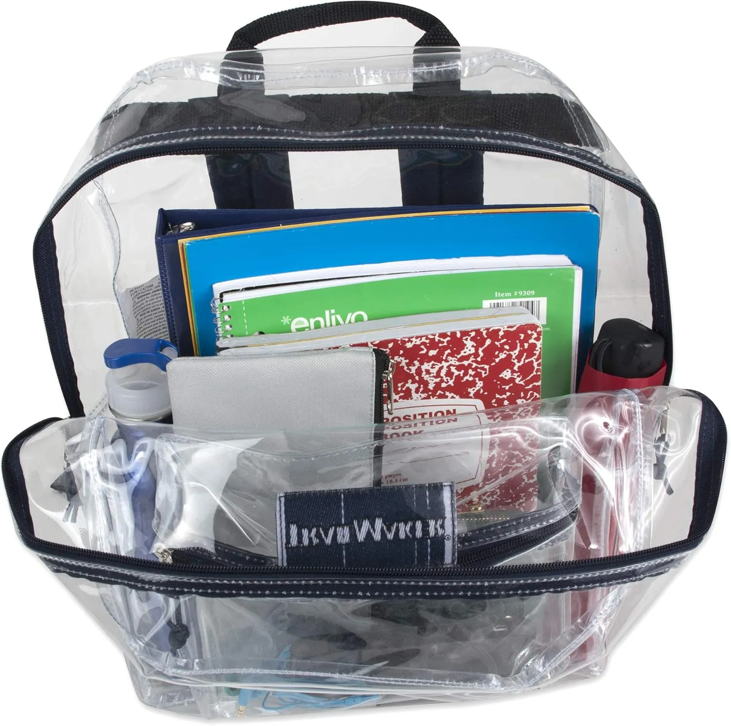 Trail maker Clear Backpack Heavy Duty with Padded Straps, Side Pockets for Kids, Boys, Girls, School, Stadium Approved Events