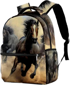Travel Backpack,Work Backpack,Back Pack,Running Horse Prairie Animal,Backpack