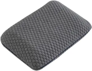 Travel Memory Foam Pillow for Sleeping, Comfortable Camping Pillow, 15.75x11.81x3.94 inches, Easy to Carry Portable Bag, Soft, Breathable, Washable Pillowcase (Gray)