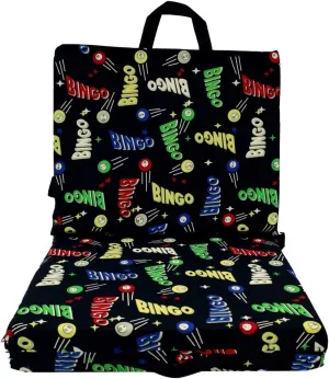Treasure Gurus Patterned Foam Bingo Game Seat Folding Double Office Stadium Chair Cushion Back Support Pad