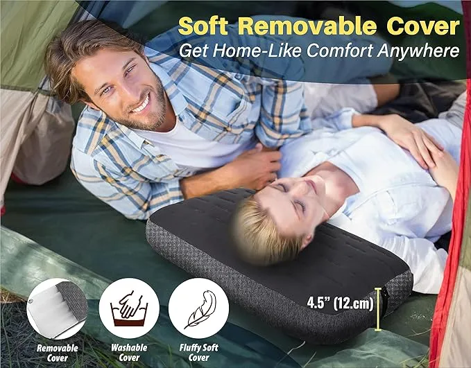 TREKOLOGY Large Inflatable Pillow for Camping, Inflatable Camping Pillow Air Pillow Blow Up Pillow Camping Pillows for Sleeping Inflatable Pillows for Sleeping Inflatable Lumbar Pillow ALUFT Ultra