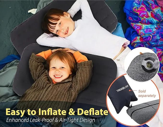 TREKOLOGY Large Inflatable Pillow for Camping, Inflatable Camping Pillow Air Pillow Blow Up Pillow Camping Pillows for Sleeping Inflatable Pillows for Sleeping Inflatable Lumbar Pillow ALUFT Ultra