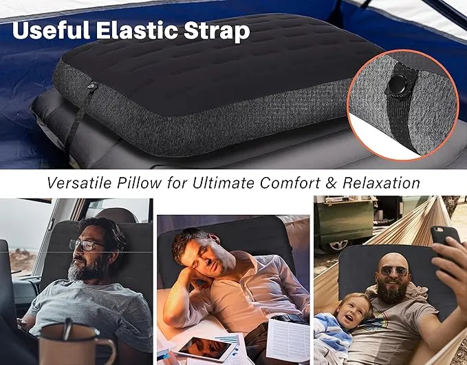 TREKOLOGY Large Inflatable Pillow for Camping, Inflatable Camping Pillow Air Pillow Blow Up Pillow Camping Pillows for Sleeping Inflatable Pillows for Sleeping Inflatable Lumbar Pillow ALUFT Ultra