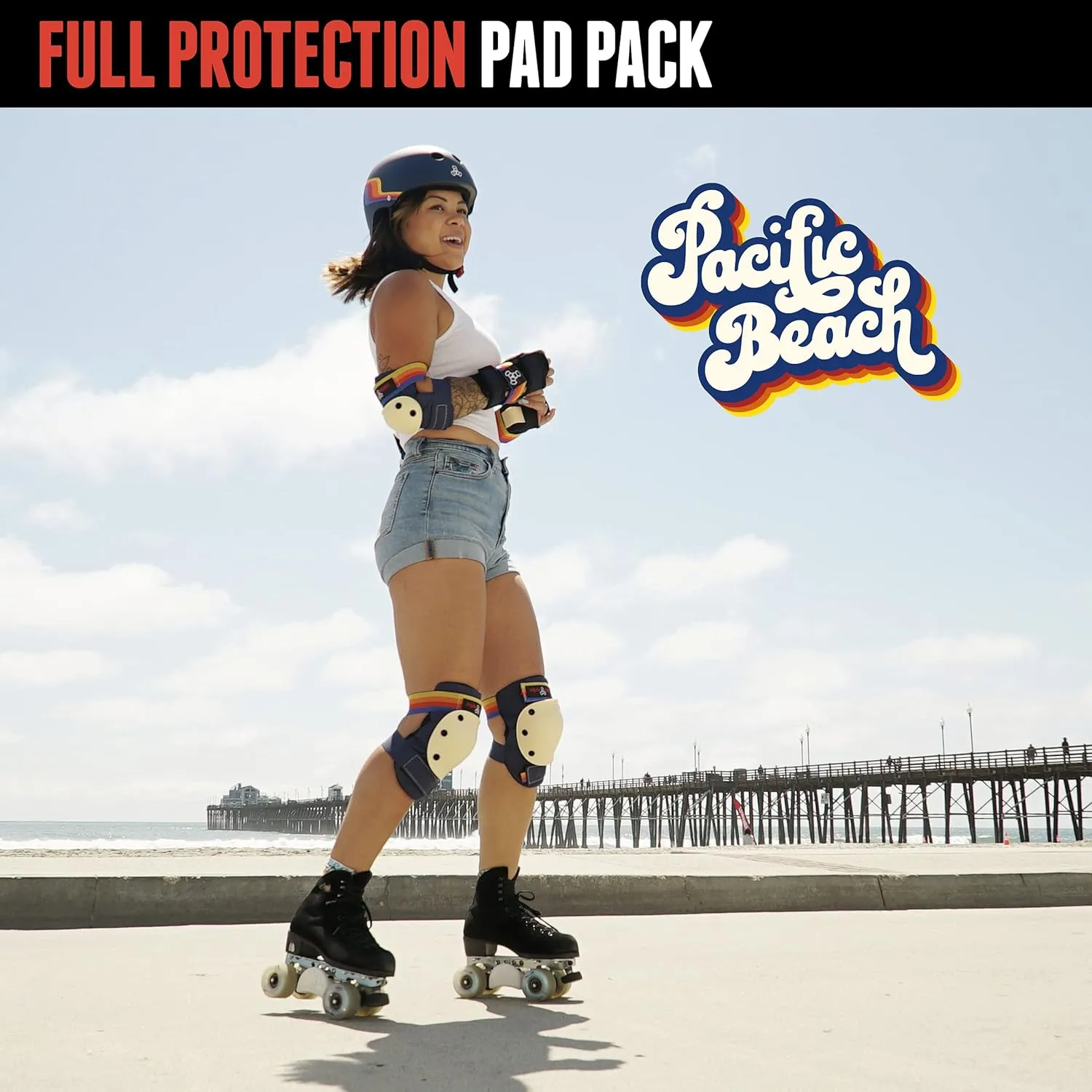 Triple Eight Saver Series 3-Pack Pad Set– Ideal for Skateboarding, in-line Skating, Roller Skating, and Biking