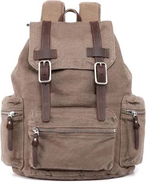 TSD Brand Silent Trail Canvas Backpack