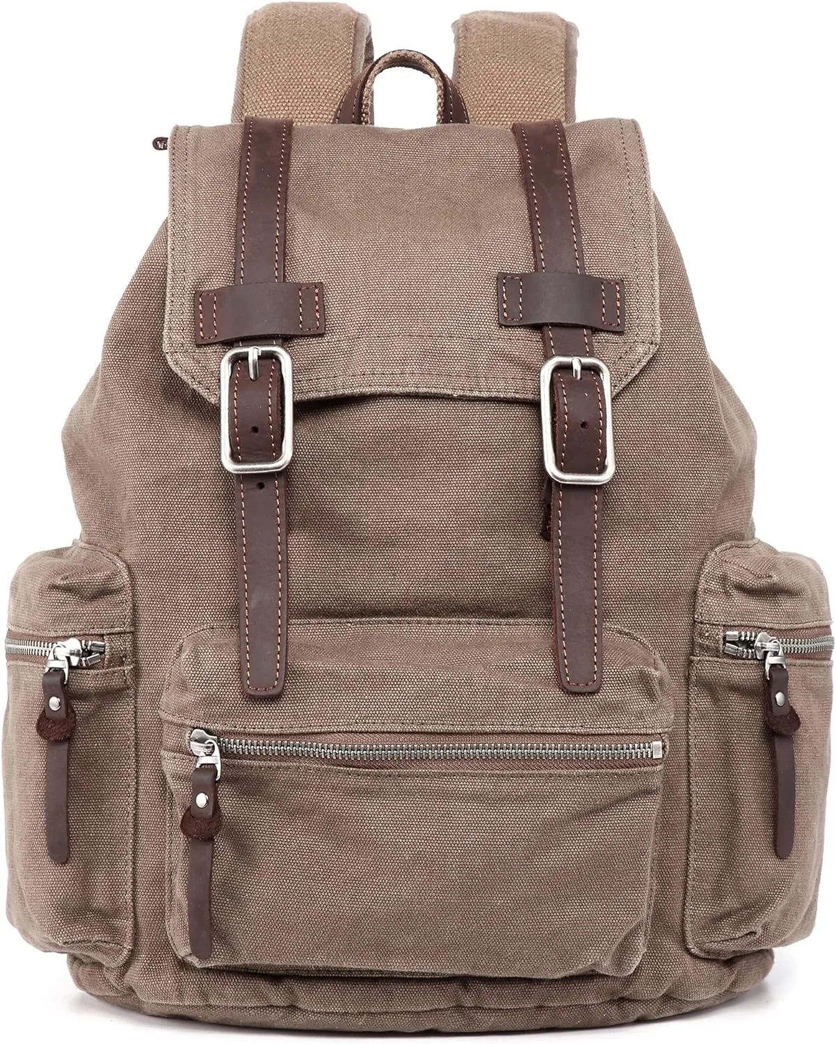 TSD Brand Silent Trail Canvas Backpack