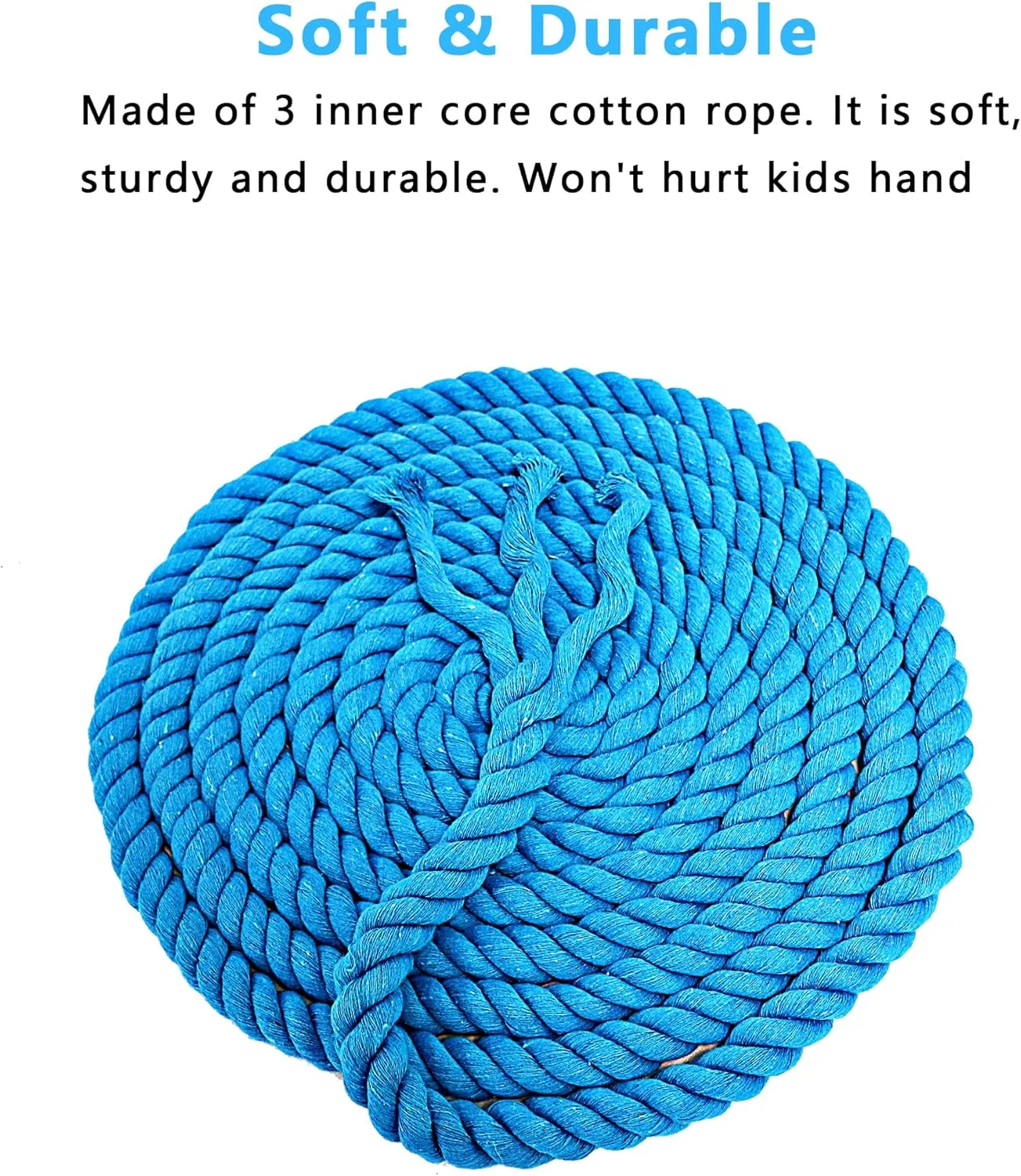 Tug of War Rope for Kids and Adults, Natural Twisted Cotton Rope, Outdoor Games Perfect for Carnival Team Building Activities, Field Day Family Reunion Birthday Party Game, Outside Yard Lawn Games