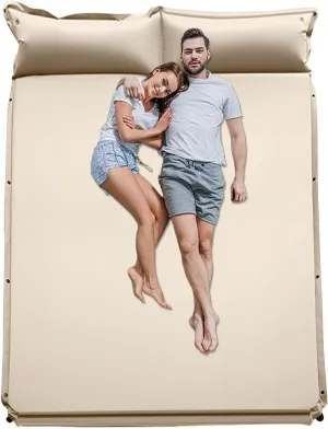 Twin Air Mattress - Blow Up Mattress | Automatic Inflatable Mattress | Double Sleeping Pad | Blow up Camping Mat Portable Camping Pad with Pliilow 2-Person Sleep Mat Built-in Air Pump