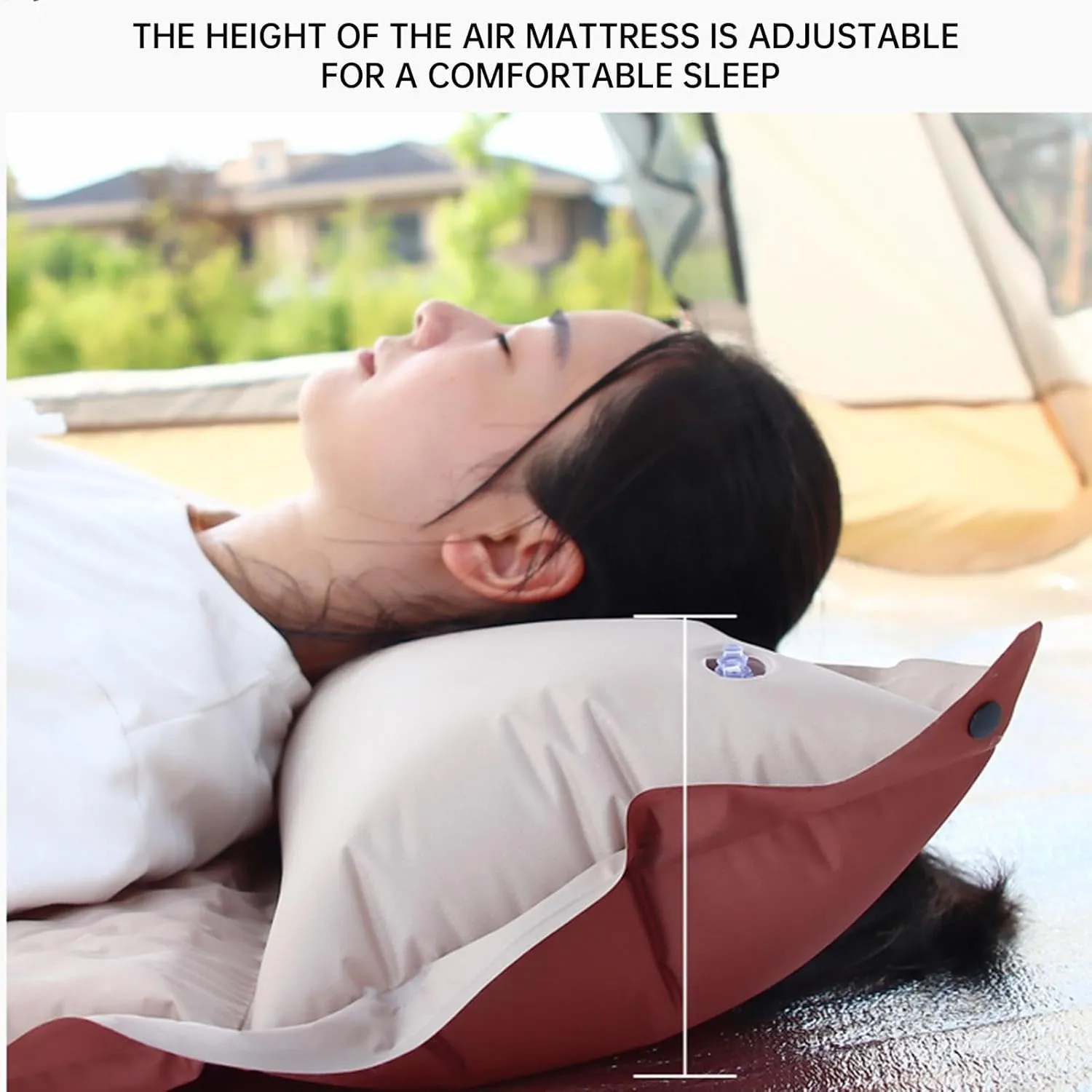 Twin Air Mattress - Blow Up Mattress | Automatic Inflatable Mattress | Double Sleeping Pad | Blow up Camping Mat Portable Camping Pad with Pliilow 2-Person Sleep Mat Built-in Air Pump
