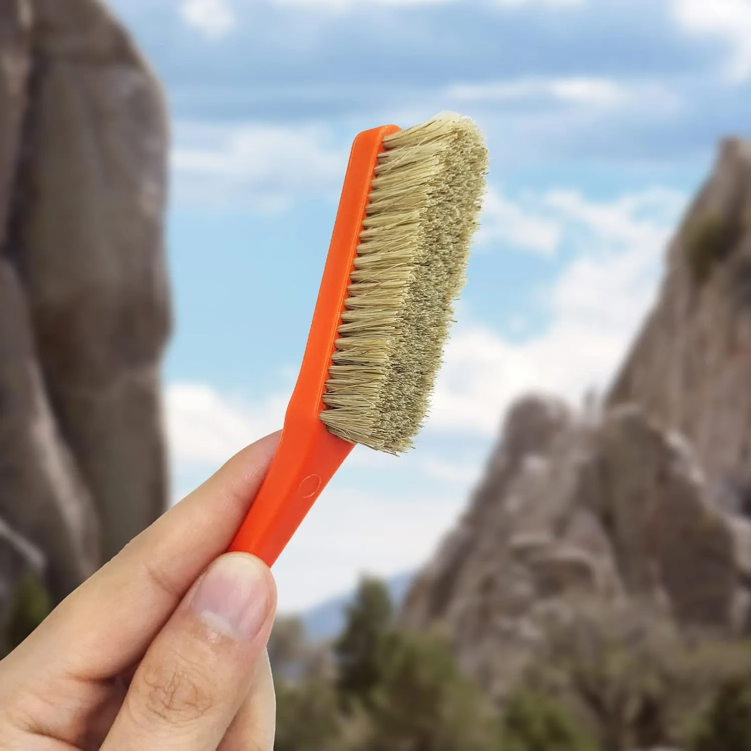 TWO STONES Climbing & Bouldering Brush with Natural Firm Boar's Hair Bristles and Durable Handle, Climbing Chalk Brush Designed for Ultimate Performance on Climbing Wall Indoor or Outdoor