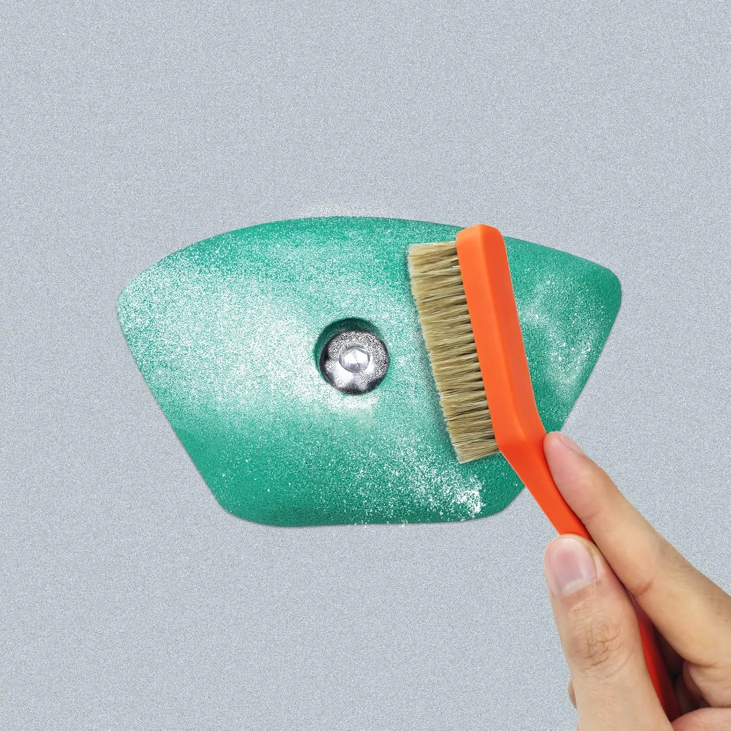 TWO STONES Climbing & Bouldering Brush with Natural Firm Boar's Hair Bristles and Durable Handle, Climbing Chalk Brush Designed for Ultimate Performance on Climbing Wall Indoor or Outdoor
