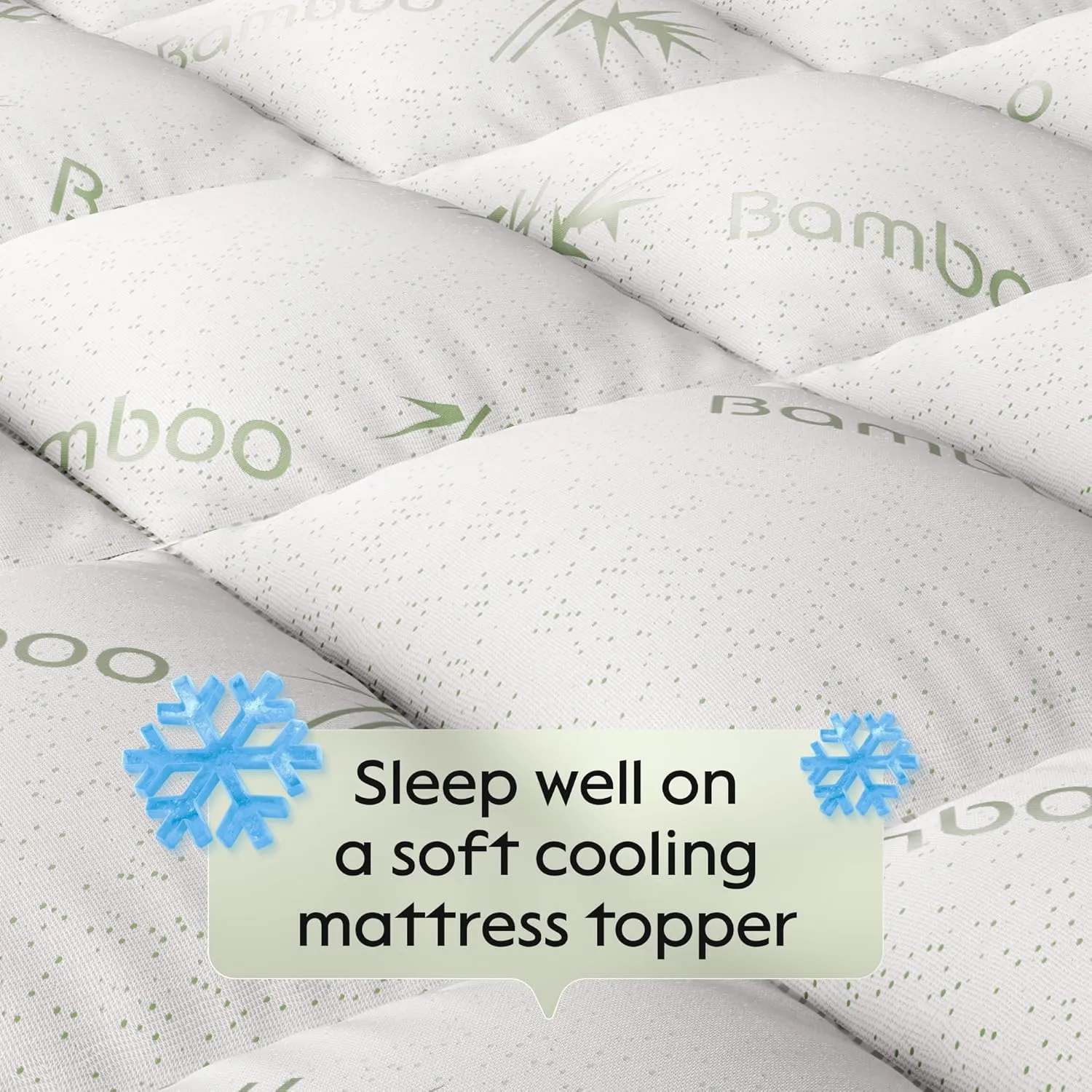 Ultra Soft King Mattress Topper - Viscose Made from Bamboo Mattress Pad for Back Pain Relief - Naturally Cooling for Hot Sleepers - Machine Washable
