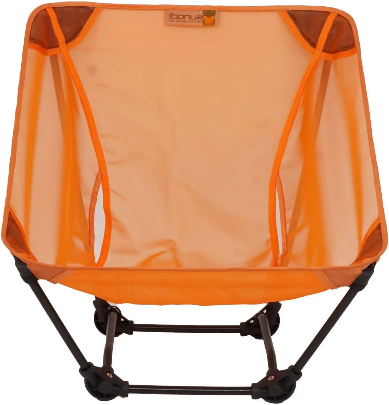 Ultralight Backpacking Chair, Aluminium Alloy Legless Ground Chair, Foldable Camping Chair for Adult, Hiking, Camping, Picnic, Fishing, RV, Balcony, Paddleboard, Beach, Indoor (Orange)