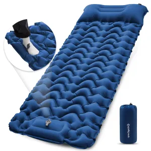 Ultralight Inflatable Sleeping Mat With Pillow Built-in