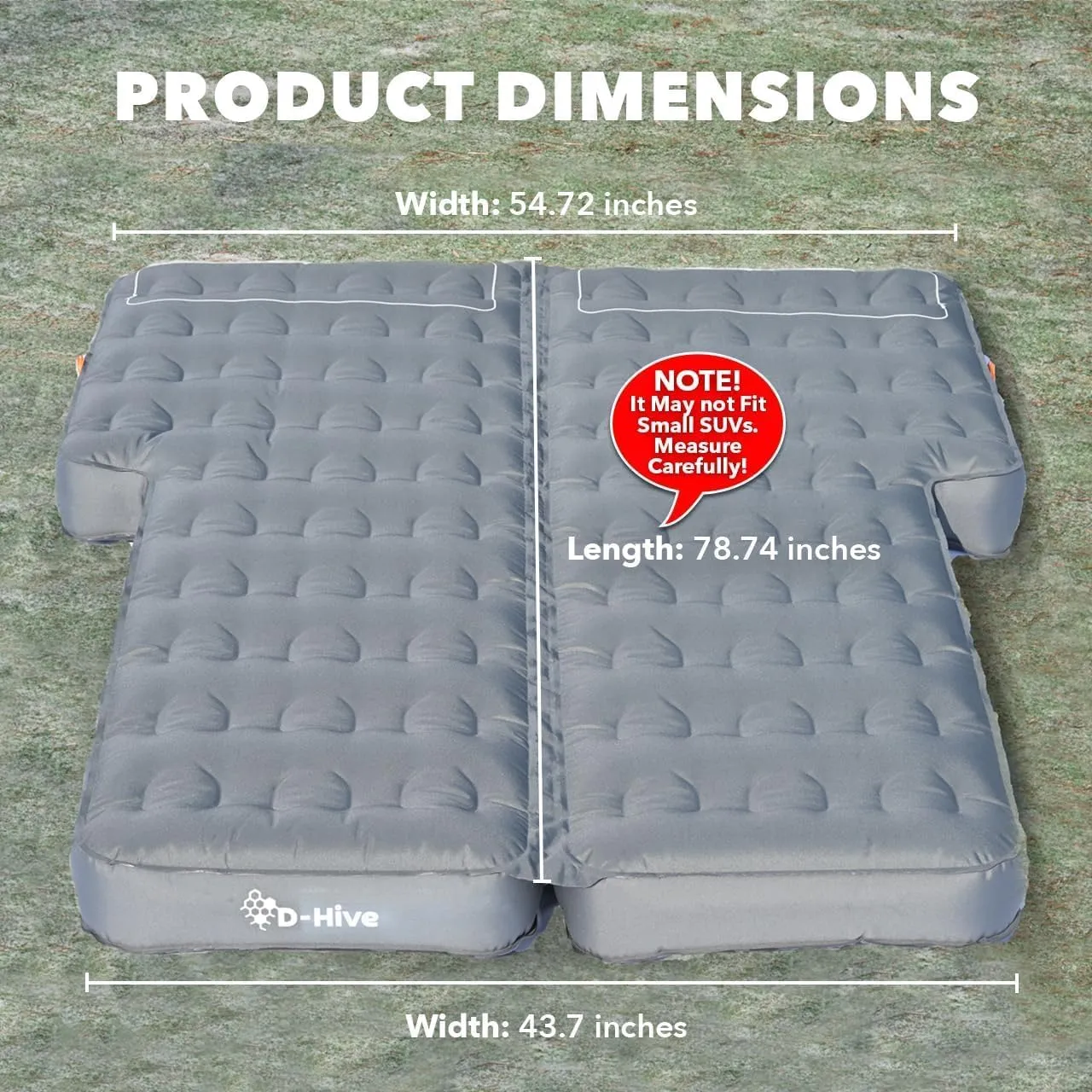 Unbeatable Durability SUV Air Mattress for Car Camping, Durable Extra Thick 300D Oxford Fabric, Quick Easy Set-Up w/Electric Pump, Bed Mattress, Mattress for SUV, Car Air Mattress