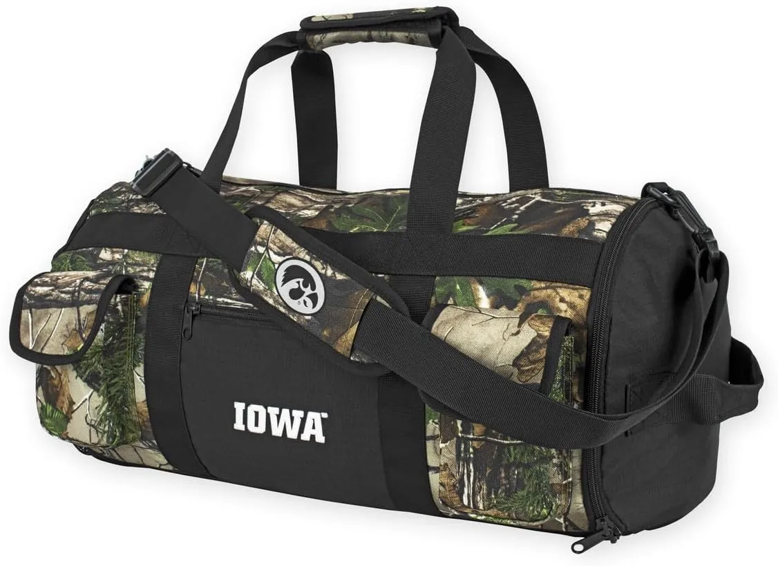University of Iowa Hawkeyes Hunting Camo Ultimate Gym Duffel Bag Backpack for Men Women Caitlin Clark GO HAWKS