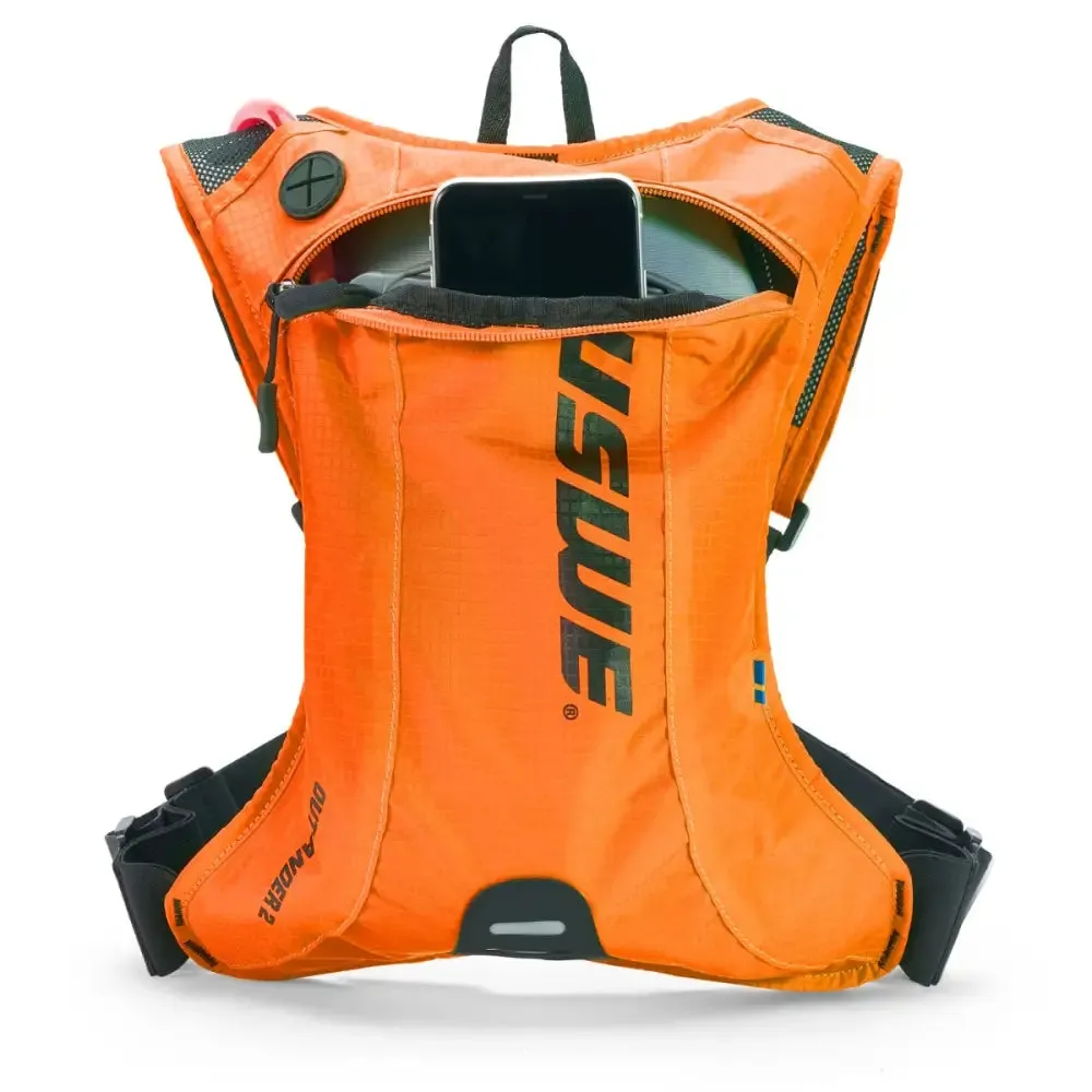 USWE Outlander 2L Backpack With 1.5L Hydration Bladder, Orange