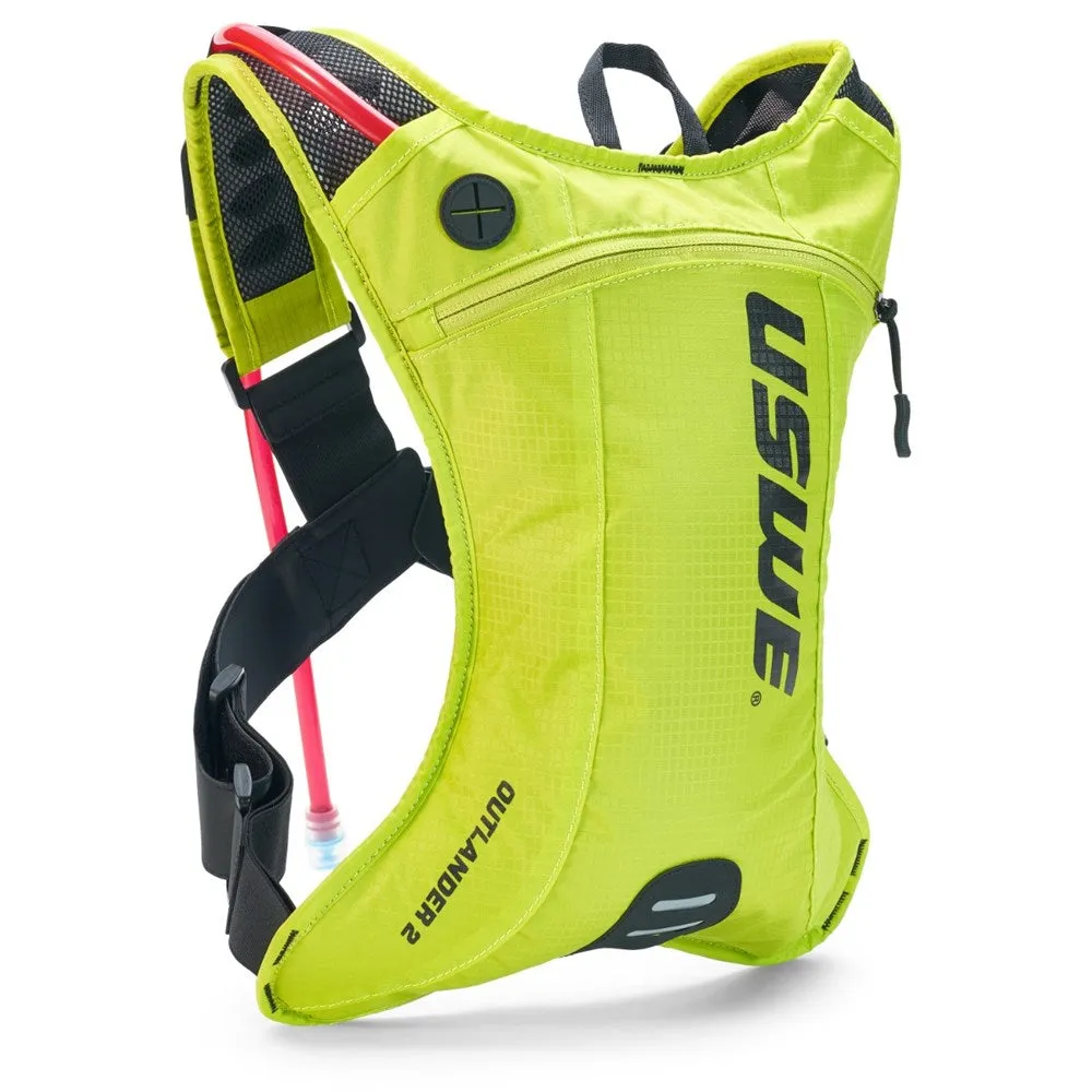 USWE Outlander 2L Hydration Pack - 2L Pack - 1.5L Bladder - Crazy Yellow