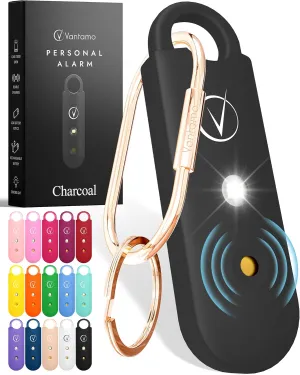 Vantamo Personal Alarm for Self Defense with Low Battery Notice, Strobe Light & Extra Loud 130 dB Double Speakers Safety Keychain Set for Women, Rechargeable Panic Button for Womens Self Defense