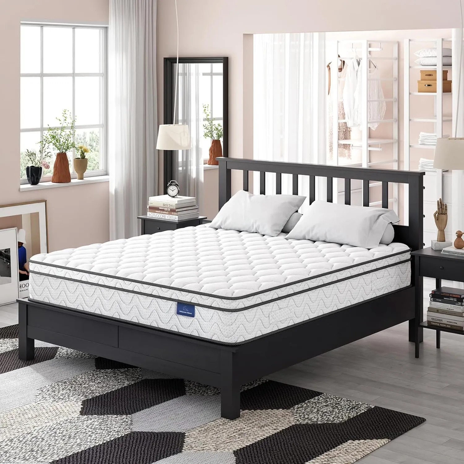 Vesgantti Full Size Mattress, 10 Inch Hybrid Double Bed Mattress in a Box with Memory Foam and Pocket Spring, Ergonomic Design & Pressure Relief, Medium Firm Feel, 54"*75"*10"