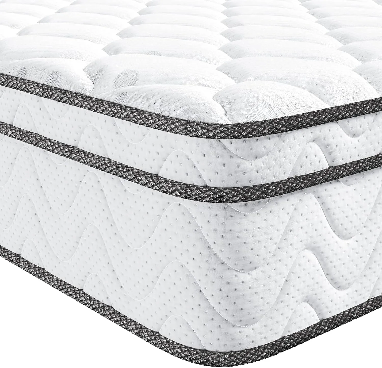 Vesgantti Full Size Mattress, 10 Inch Hybrid Double Bed Mattress in a Box with Memory Foam and Pocket Spring, Ergonomic Design & Pressure Relief, Medium Firm Feel, 54"*75"*10"