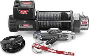 WARN 87310 Electric 12V 9.5xp-s Series Winch with Synthetic Rope: 3/8" Diameter x 100' Length, 4.75 Ton (9,500 lb) Pulling Capacity
