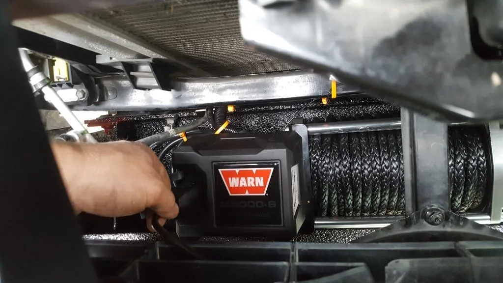 WARN 87800 M8000-S Series Electric 12V Winch with Synthetic Rope: 3/8" Diameter x 100' Length, 4 Ton (8,000 lb) Pulling Capacity