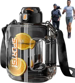 Water Bottle – 1500ml Large Capacity Portable Drinking Jug | Leakproof Hydration Bottle for Gym, Workout, Hiking, Travel, Outdoor Sports, Yoga, Fitness, Daily Water Intake